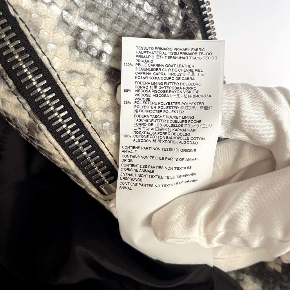 Dsquared2 Woman’s Python Leather Moto Jacket Size… - image 5